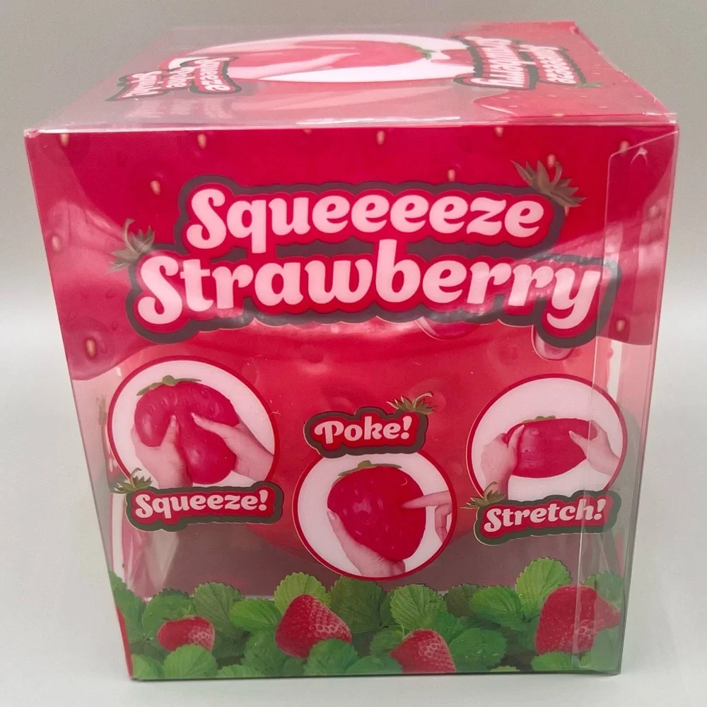 Sunny Days Jumbo SQUEEEZY STRAWBERRY 🍓 Squishy Sensory Stress Relief Toy VIRAL